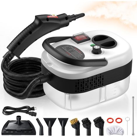 Nettoyeur vapeur portable 2500 W pour usage domestique, pistolet vapeur à 6 réglages, machine vapeur avec réservoir d'eau de 40,6 onces, nettoyeur vapeur portable pour voitures. (1/5)
