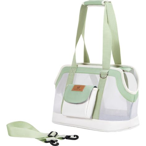 Sac de transport portable pour chat, respirant et résistant à l'usure, idéal pour les sorties et les sorties. Sac bandoulière tendance en tissu Oxford anti-rayures et anti-salissures, grande capacité. (1/5)