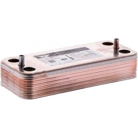 Intercambiador de 14 Placas  171 mm  Compatible Junkers ZW24KE23, Leblanc, Neckar  Repuesto Original Código 8705406287