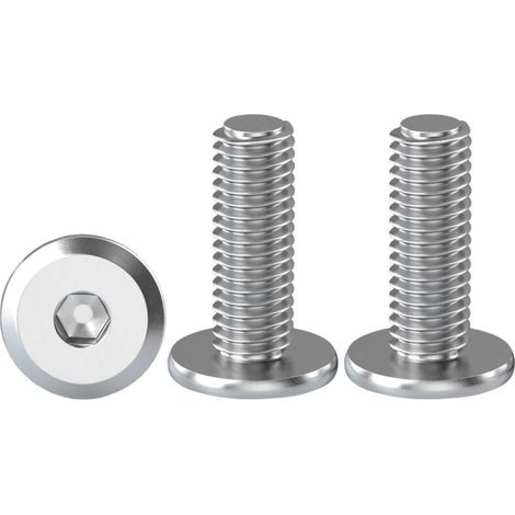 20 Stück Flachkopfschrauben mit Innensechskant M6 x 20 mm Edelstahl A2 V2A Sechskant-Flachkopfschrauben Flansch-Innensechskantschrauben Innensechskantschrauben