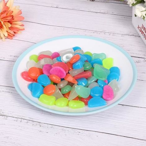 Galets fluorescents Sonew pour aquarium, éclairage fluorescent, pierres lumineuses pour la décoration d'aquarium (grands) (1/4)