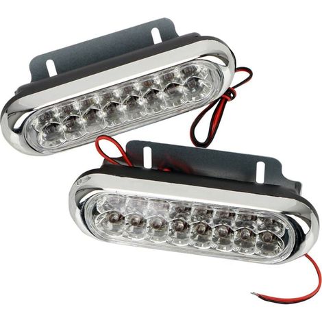 Lot de 2 Feux de Jour LED Universels 16 Blancs Anti-Brouillard pour Voiture (1/4)