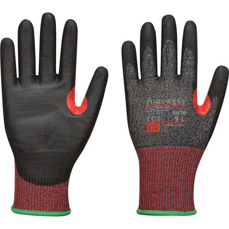 Handschutzhandschuh aus Leder gegen Schnittverletzungen Ahr13 Farbe: Schwarz Größe L - Portwest