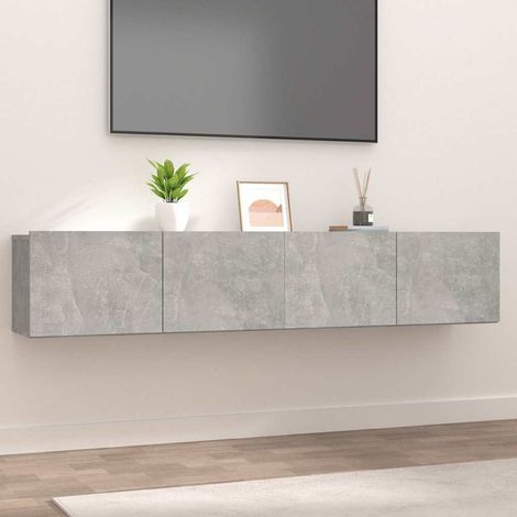 vidaXL Mobili TV 2 pz Grigio Cemento 80x30x30 cm in Legno (1/5)