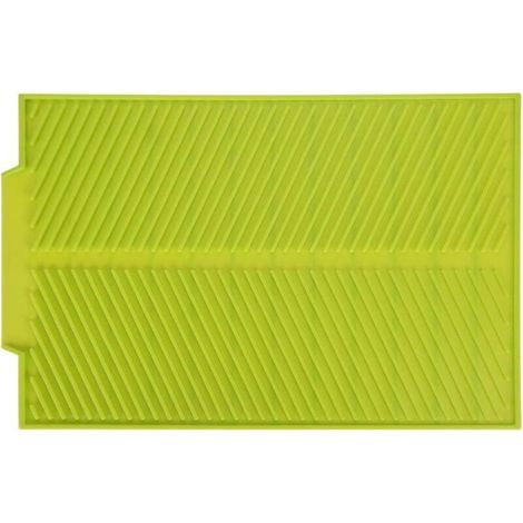 Tapis de vidange Planche à égoutter universelle Plats de séchage Tapis de séchage enroulable antidérapant Plateau en silicone résistant à la chaleur et antidérapant (vert) (1/5)