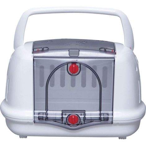 Iris Ohyama, Sac de transport 2 encoches latérales 2 ouvertures pour chat, chien, rongeur - Pet House & CarryP-HC480, Blanc