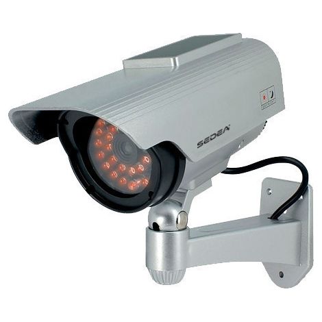Caméra factice Type tube avec panneau solaire