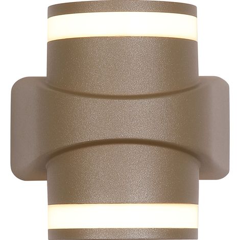 Searchlight Grip Applique murale extérieure LED intégrée, éclairage haut et bas, couleur or, IP65, 13 W, 3000 K (1/5)