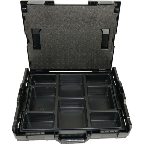 BS Systems L-Boxx 102 schwarz inkl. Kleinteileeinsatz 8 Fächer (1/3)