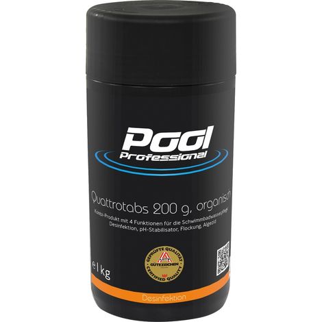 Pool Professional Quattro Tabs 200g 1kg Schwimmbad Kombitabs Multitabs