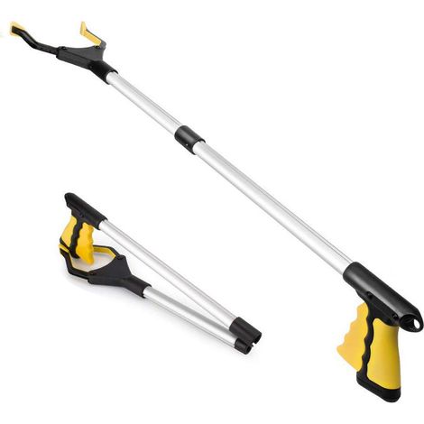 1 Pince de préhension pliable, 81 cm, mâchoire pivotante 360°, alliage d'aluminium, pour personnes âgées et usage jardin (1/5)