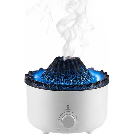 560-ml-Diffusor in Form eines Quallenvulkans – Flammen- und Qualleneffekt, 3/6-Stunden-Timer, 3-farbiges Licht, ein originelles Deko-Element, perfektes Muttertagsgeschenk