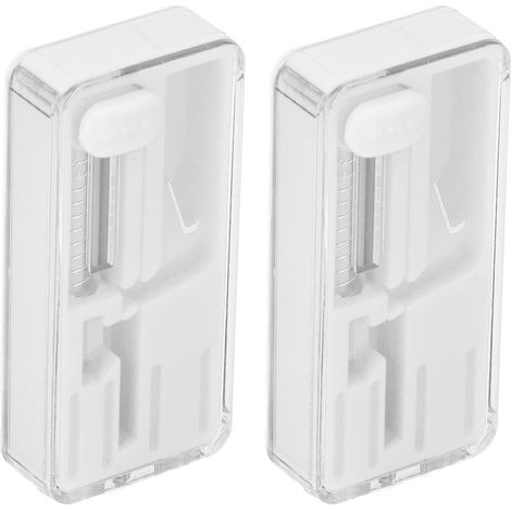 Lot de 2 poussoirs à billes explosives pour cigarettes, perles à la menthe poivrée, boîte de poussoirs, outils pour fumeurs DIY, blanc
