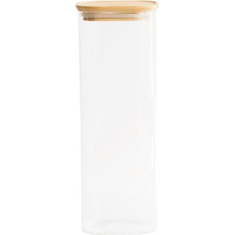 Barattolo di conservazione quadrato da 2,2 L - Bambù - Pebbly