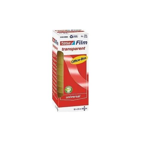 Cinta adhesiva tesa tesafilm 33 m x 12 mm transparente 12 pack