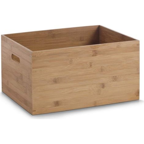 Zeller 13342 Cesto Contenitore, Bambú, Beige, 40x30x21 cm (1/2)