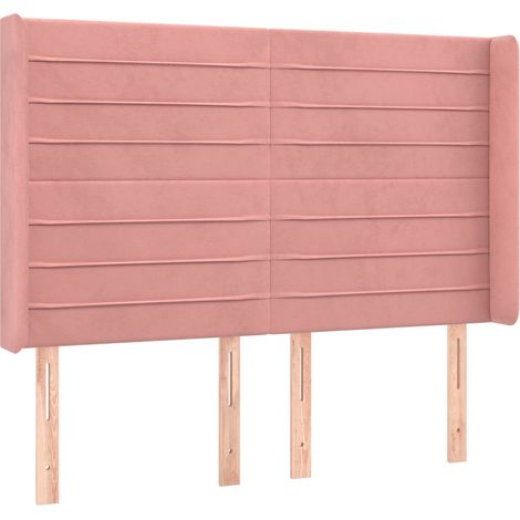 Maison Exclusive - Cabecero con orejas de terciopelo rosa 147x16x (1/5)