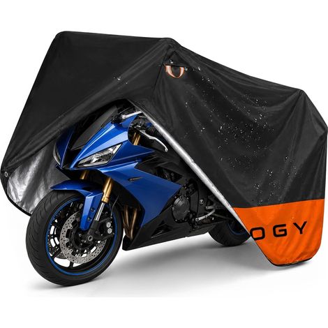 Housse Motocover™ - Noir - 2xl 245×105×125 Cm - Imperméable - Protection Contre La Pluie (1/5)