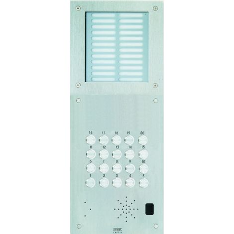 Plaque inox 20bp+grav+ecl URMET 52020G