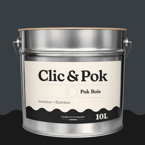 Peinture Bois Extérieur – POK BOIS - 10L - RAL 7016 - Gris Anthracite- Résistante aux intempéries - Ne s'écaille pas
