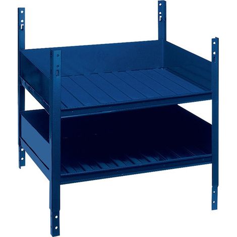 Elemento de estantería LOGS 40 A520xL540xF390mm azul RAL 5022 con estante doble LOGS