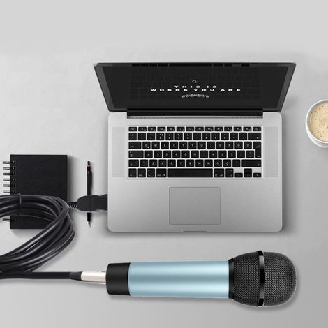 Câble Adaptateur Micro USB vers XLR Femelle Noir pour Enregistrement Vocal