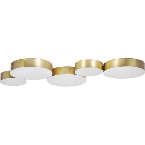 Lámpara de techo LED de metal dorado 5 luces moderno glamour decoración Luga (1/5)