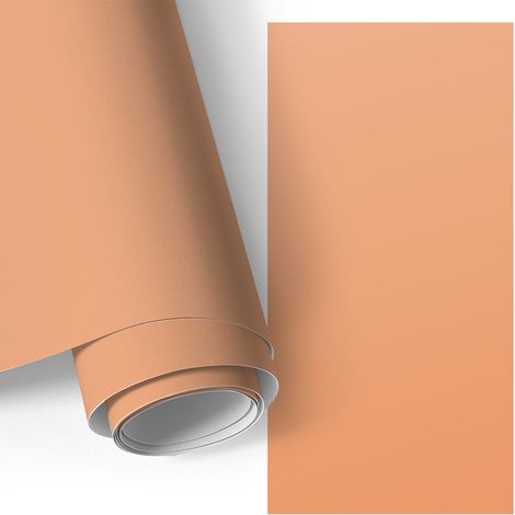 Selbstklebefolie - Möbelfolie - Türfolie Selbstklebende - Klebefolie - Tapete Küche - Aufkleber Folie - Pastellorange 50x100 cm
