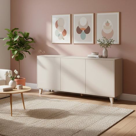 Madia 3 ante 154 cm con apertura push-pull colore beige Moran (1/4)