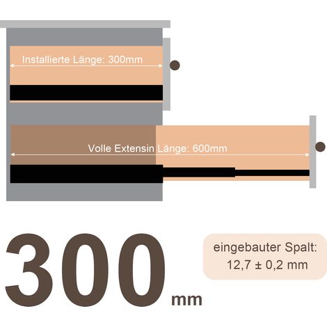 20X Schubladenschienen Vollauszüge 300 mm Schubladen Führung kugelgelagert Tragkraft 35 Kg