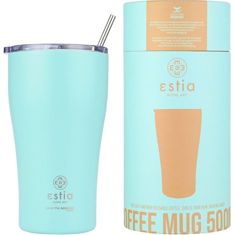 Bermuda Green Mint Thermobecher mit Strohhalm, 500 ml (1/5)
