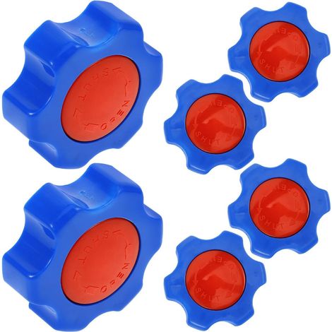 6 Pièces Poignée de Roue de Tuyau en Plastique Bleu pour Vanne (1/5)