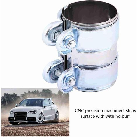 2,5-Zoll-Edelstahl-Turbo-Auspuff-Schlauchschelle, Catback-Rohrverbinder mit Schrauben
