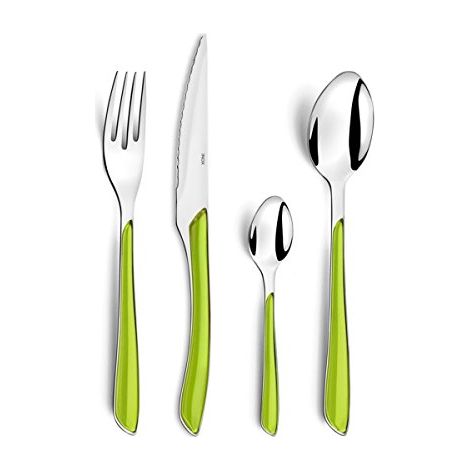 Amefa - Servizio di posate multiuso, Serie: Eclat, in cofanetto, Acciaio Inox ABS SAN, verde anice, Ménagère 16 couverts pour 4 personnes (1/4)