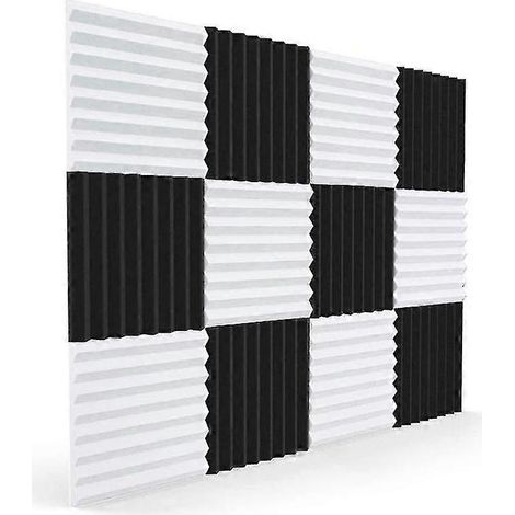 Lot de 12 panneaux de mousse acoustique, cales d'isolation phonique, coussins d'isolation acoustique pour plafond de studio. (1/5)