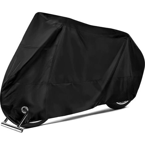 Motorradabdeckung XXXL wasserdicht aus 190T Oxford Stoff, schwarz (1/5)