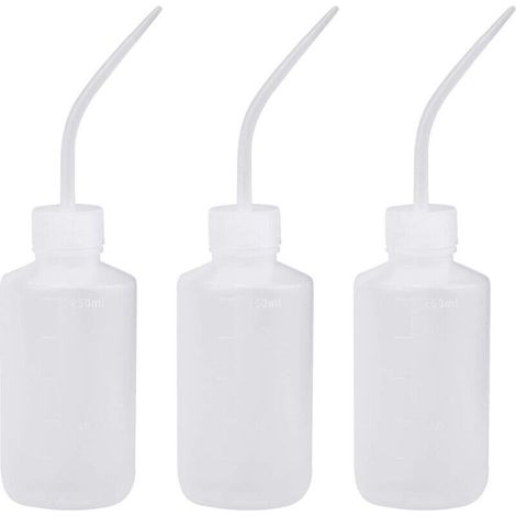 3 Pi&egrave,ces Bouteille D'arrosage de Plante Succulente, 250 ML Bouteille Squeeze en plastiqueTransparent Bend Bouche arrosoirs pour l'arrosage des Plantes, l'huile de Cuisson, Liquide (1/5)