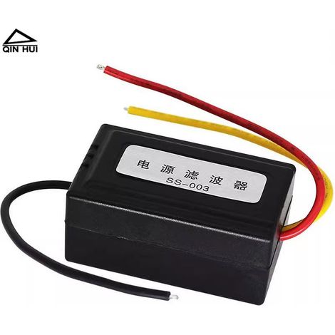 câble d'alimentation audio autoradio, filtre anti-parasites moteur, isolateur et suppresseur de bruit. (1/4)