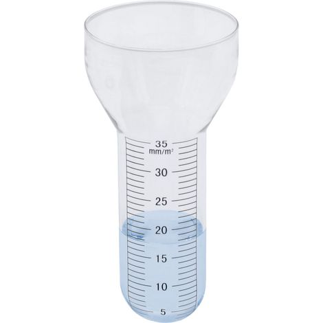 Regenmesser Ersatzglas XXL mit Skala - 17 x 8 cm - Niederschlagsmesser für Wetterstation - Wassermengenmesser Zylinder Messglas Ersatz Glaszylinder Wetterstationzubehör