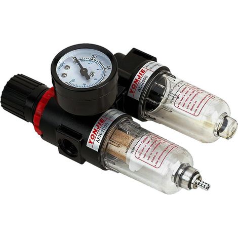 Crediri Druckminderer mit Manometer, 1/4 Wartungseinheit, Druckluft-Wasserabscheider, Kompressordruckregler, Pneumatikfilter, Gasregler, Prozessor