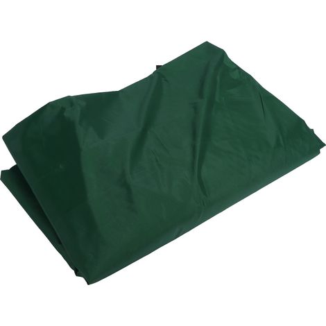 Coussin de siège/balancelle trois places en taffetas de polyester imperméable vert foncé (150 x 50 x 10 cm) pour jardin, cour ou extérieur. (1/5)