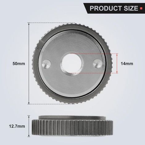 Écrou De Serrage Rapide - M14 - Pour Meuleuse D Angle - 50 mm - 12 6 mm - 115 g - 1 Pièce (1/5)