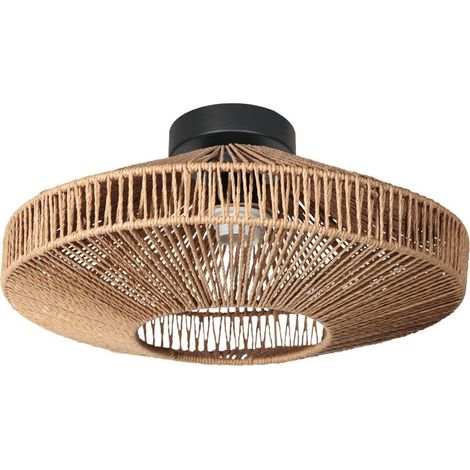 Lampe de plafond Ropex avec un ombrage en rotin Ø40 cm - 4504ZW (1/2)