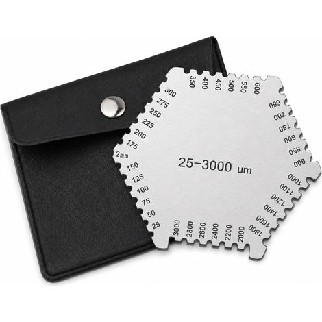 Peigne De Film Humide - 1 Pièce - Acier Inoxydable - Mesure Précise 25-3000um - Pour Peinture Et Vernis (1/5)