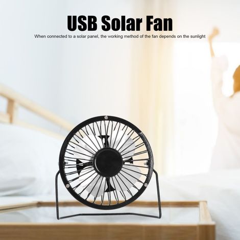 Ventilateur solaire portable avec alimentation mobile, ventilation extérieure et refroidissement, interface USB, appareil portable (1/4)