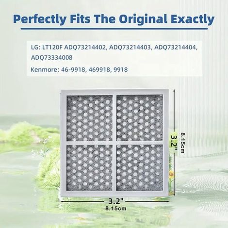 Adatto per frigorifero LG LT120F, filtro HEPA di ricambio per deodorante dell'aria con carbone attivo, confezione da 4 pezzi. (1/2)