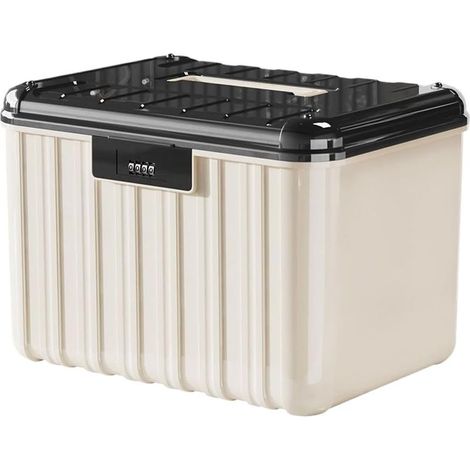 Boîte de rangement verrouillable – Conteneur de matériel de chasse, organisateur de bac de rangement sûr avec serrure à combinaison à 4 chiffres pour outils, documents, clés, argent, extérieur (1/5)