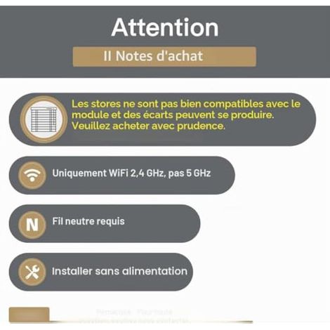 Interrupteur Module Volet Roulant Connecté WiFi, 2 Pcs Commutateur rideau/stores, relais domotique intelligent, compatible Alexa/Google Home/Smart Life (1/4)