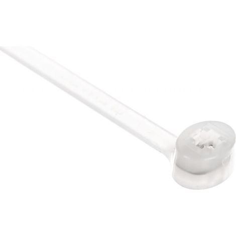 Brida para cables 100x2.5 blanca, 2 dientes de acero con cierre BMTB1025 /100 unidades/
