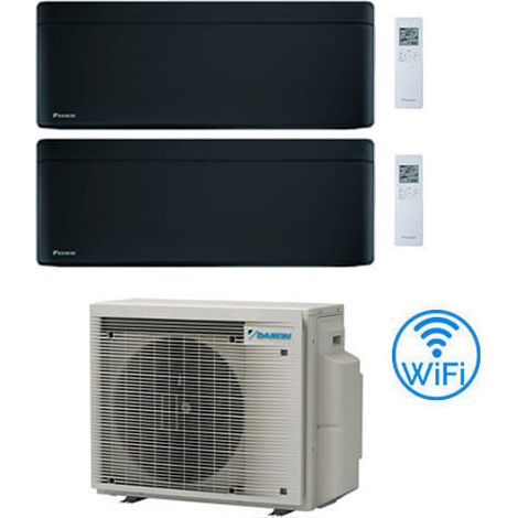 Daikin Stylish Total Black Wifi Dual Split 9000 + 12000 BTU Inverter-Klimaanlage mit , 2MXM50A9 Klasse A+++/A++ NEU 2024